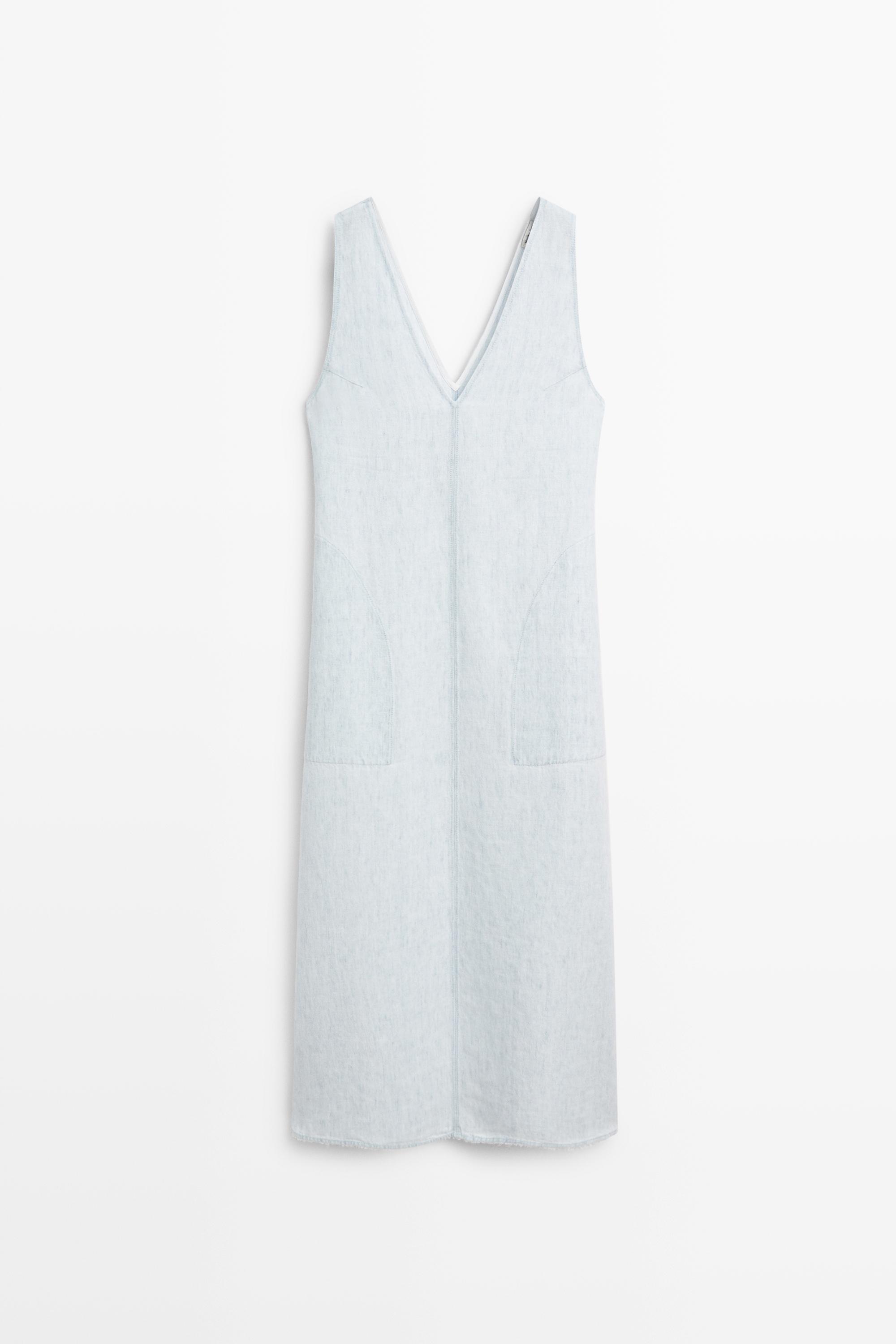 100% Linen Midi Dress - STUDIO